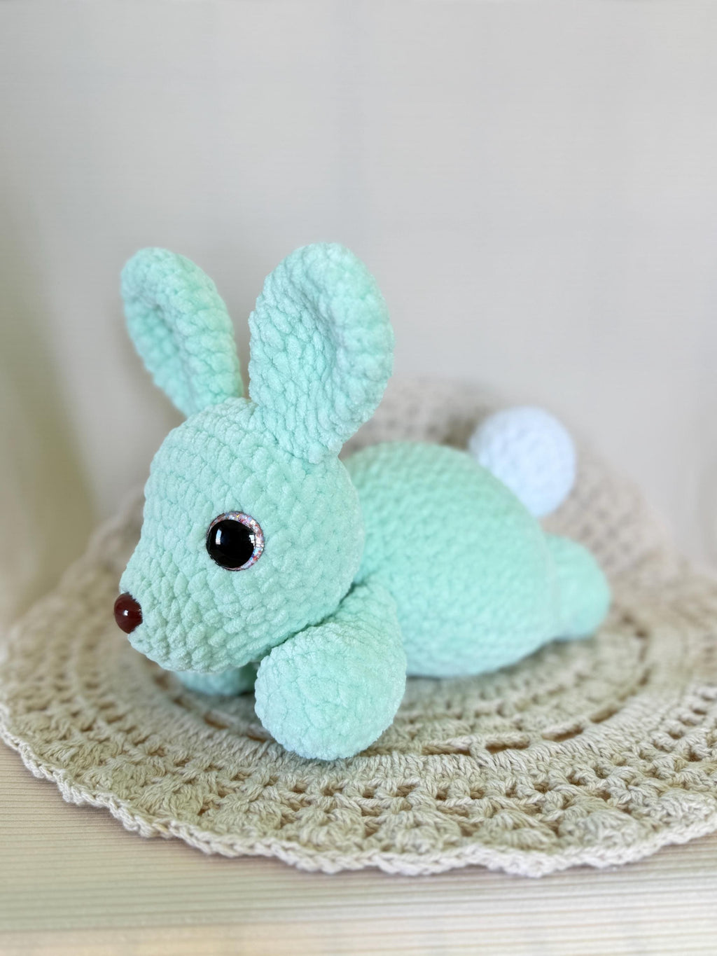 Crochet Clover the Bunny Amigurumi Pattern, Low Sew (Digital Download)