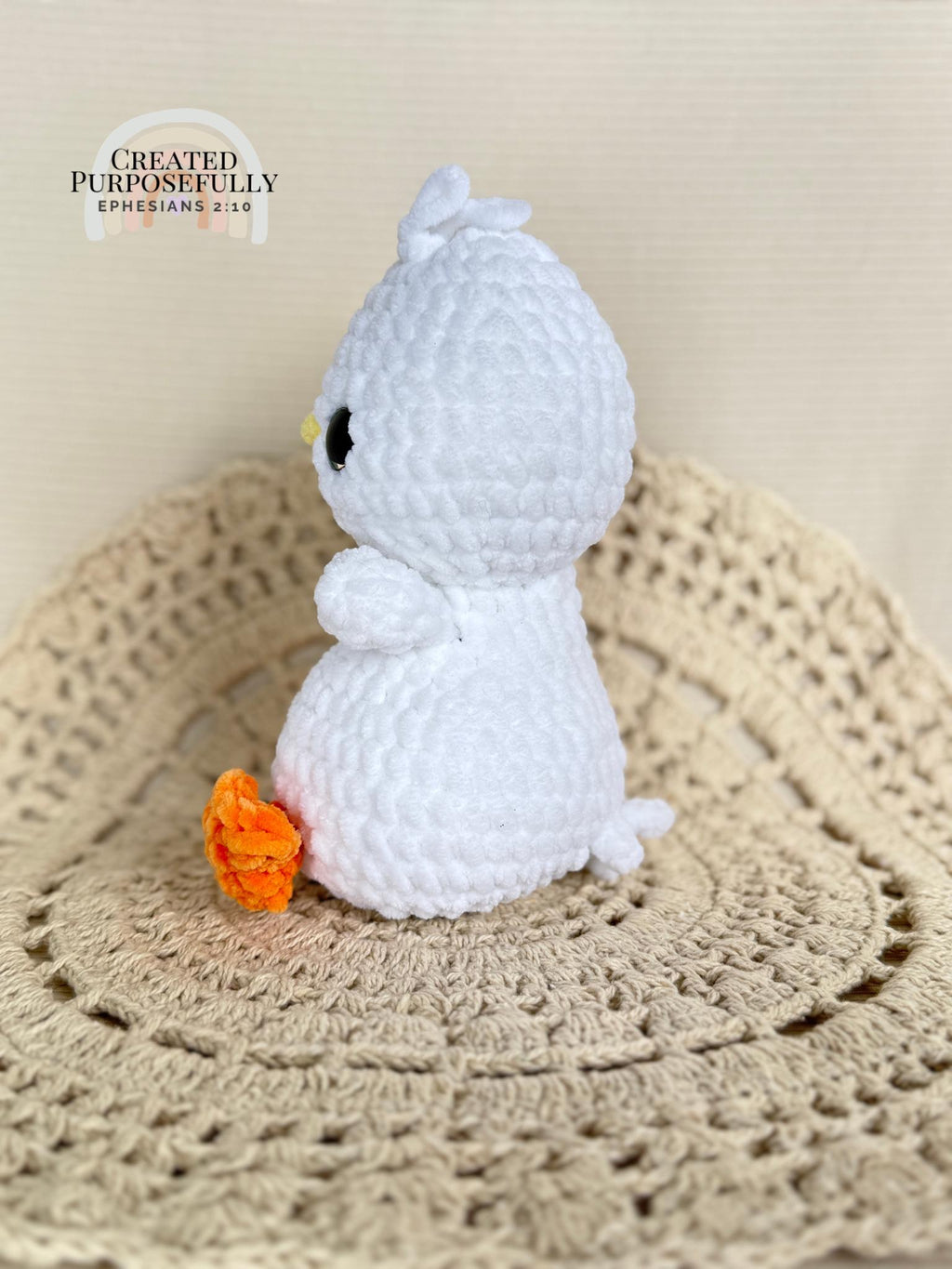 Duck Crochet Plush, Stuffed Amigurumi