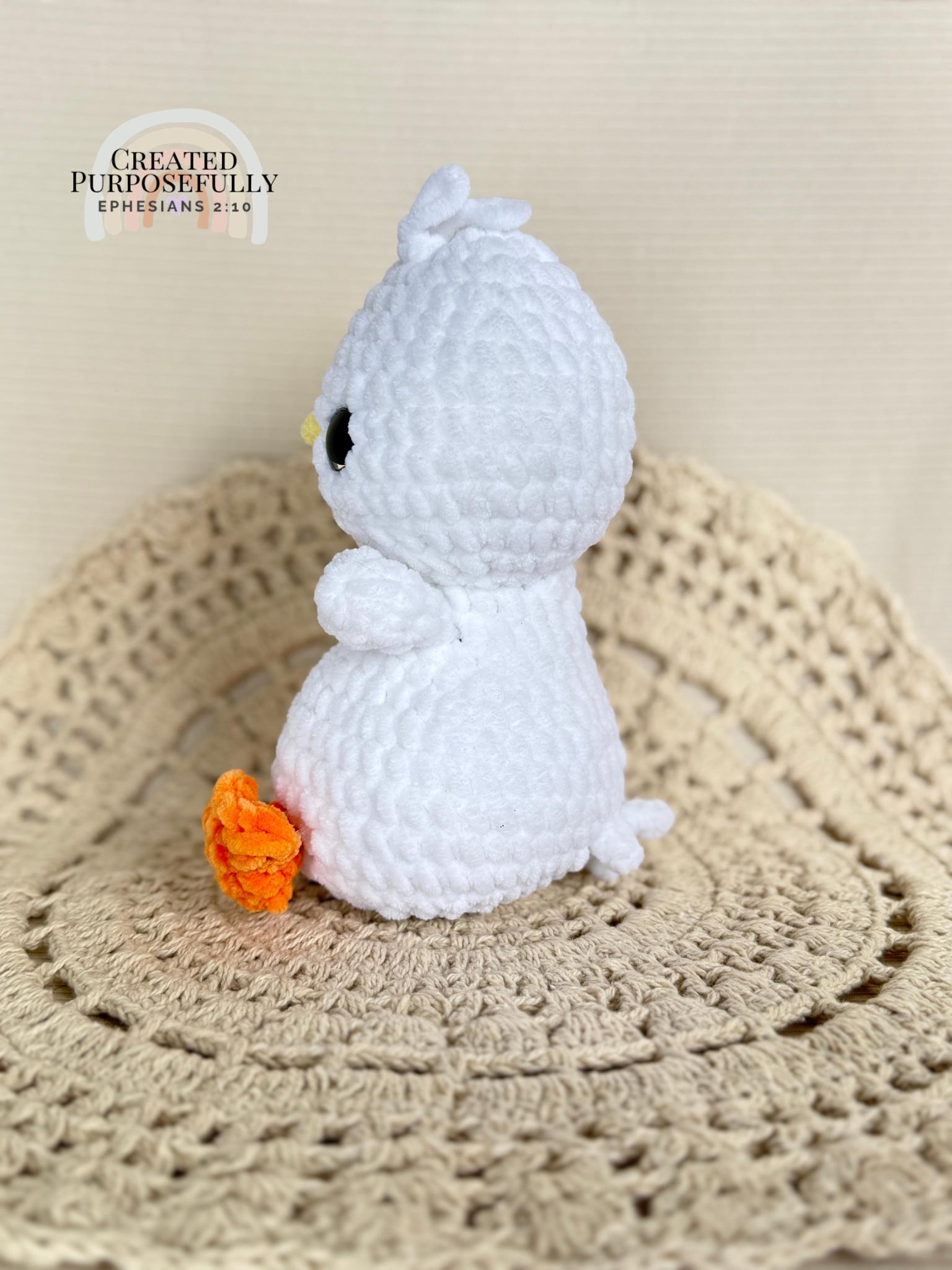 Duck Crochet Plush, Stuffed Amigurumi