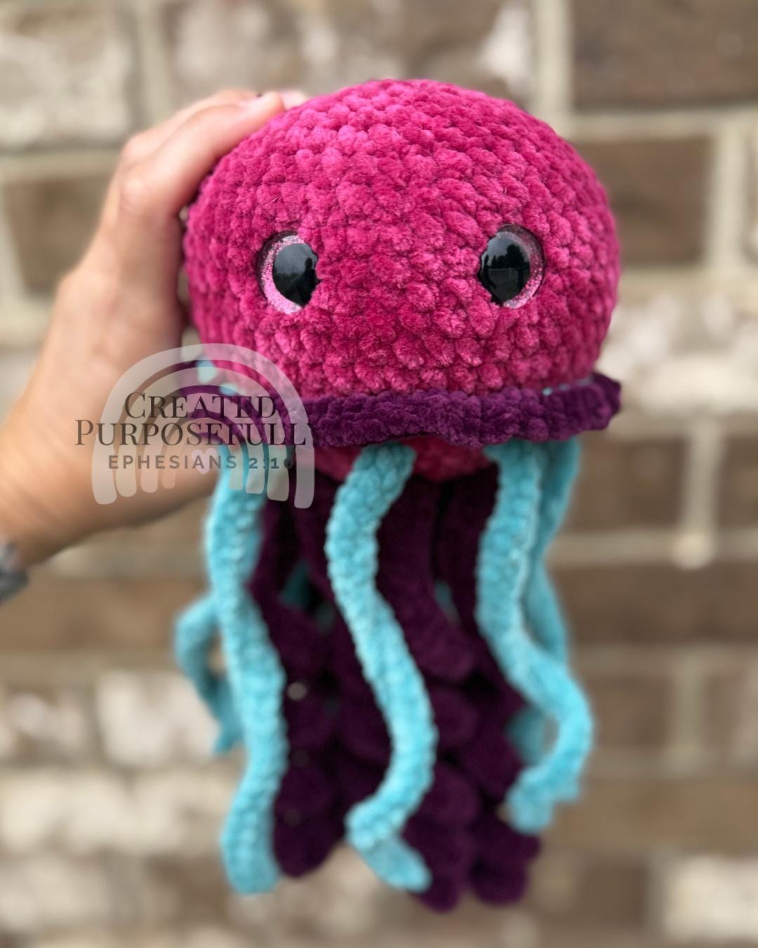 No Sew Crochet Jellyfish Pattern, Jem the Jellyfish Amigurumi (Instant Download)