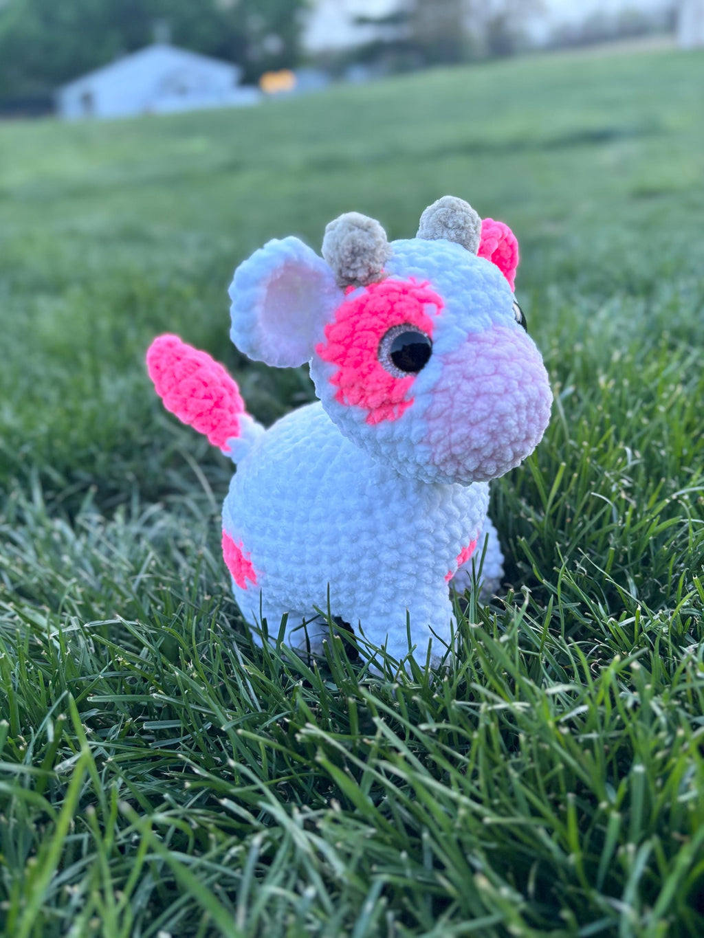Cow Crochet Plushie, Personalized Stuffed Amigurumi Toy