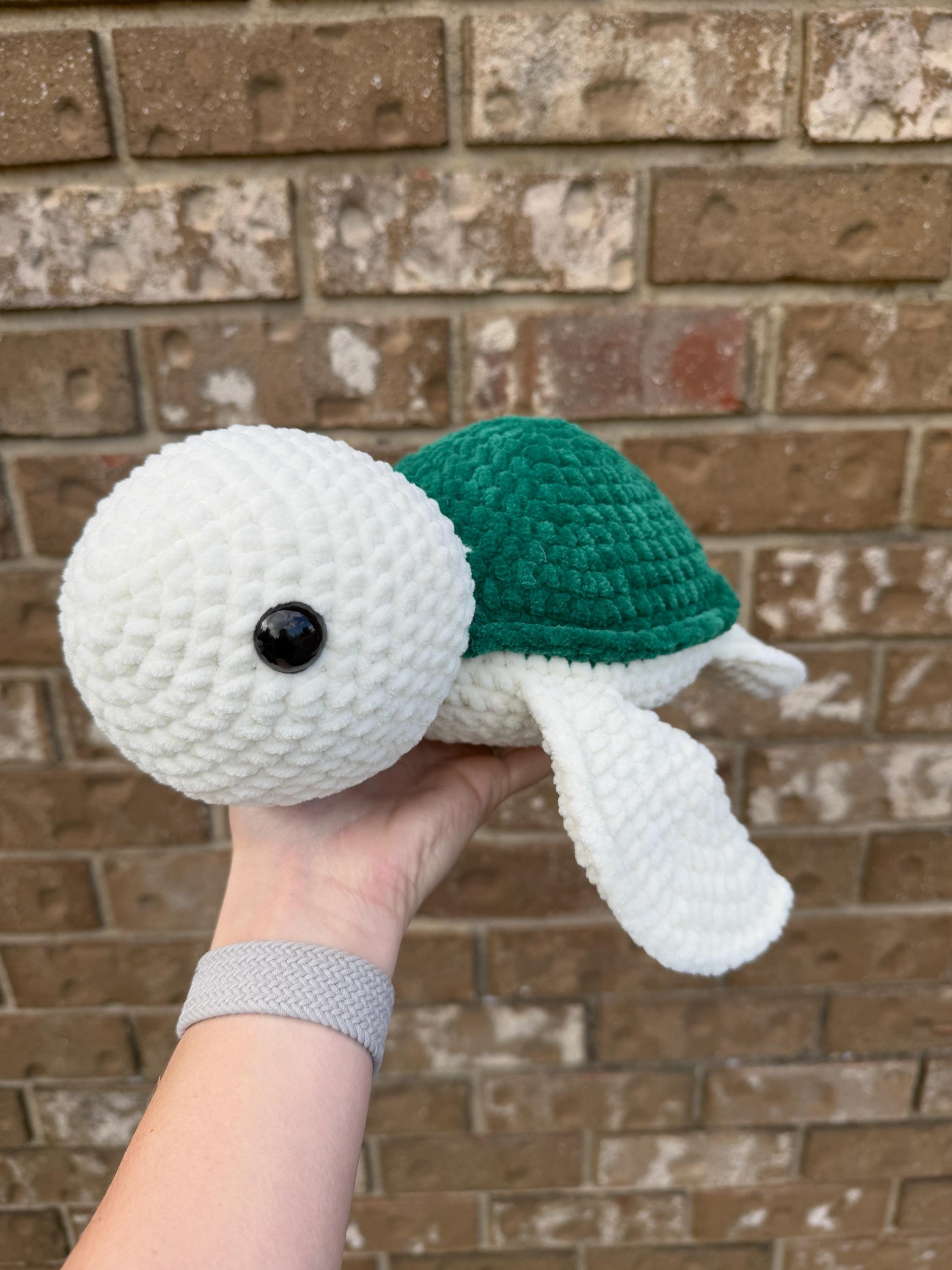Sea Turtle Crochet Plushie | Soft Green Amigurumi Stuffed Animal