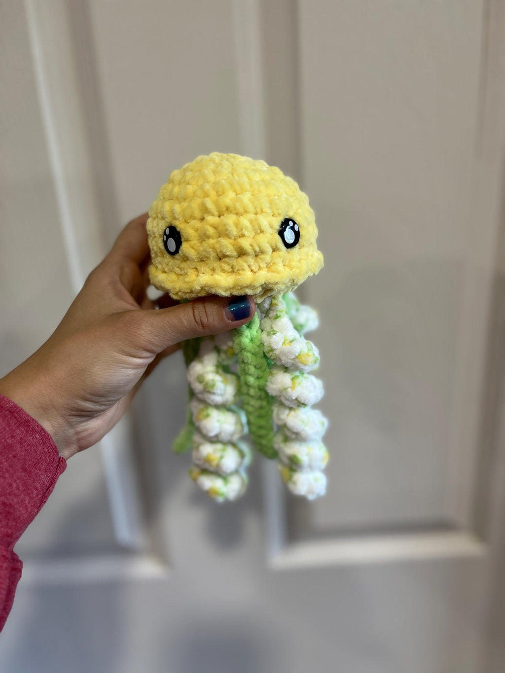 Jellyfish Small Crochet Plushie Amigurumi, Soft Stuffed Toy