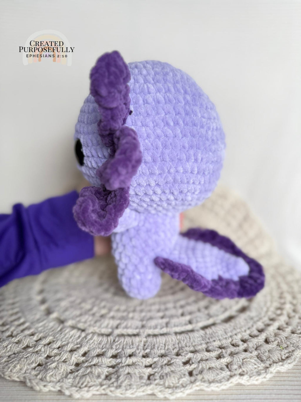 Axolotl Crochet Plushie, Stuffed Amigurumi