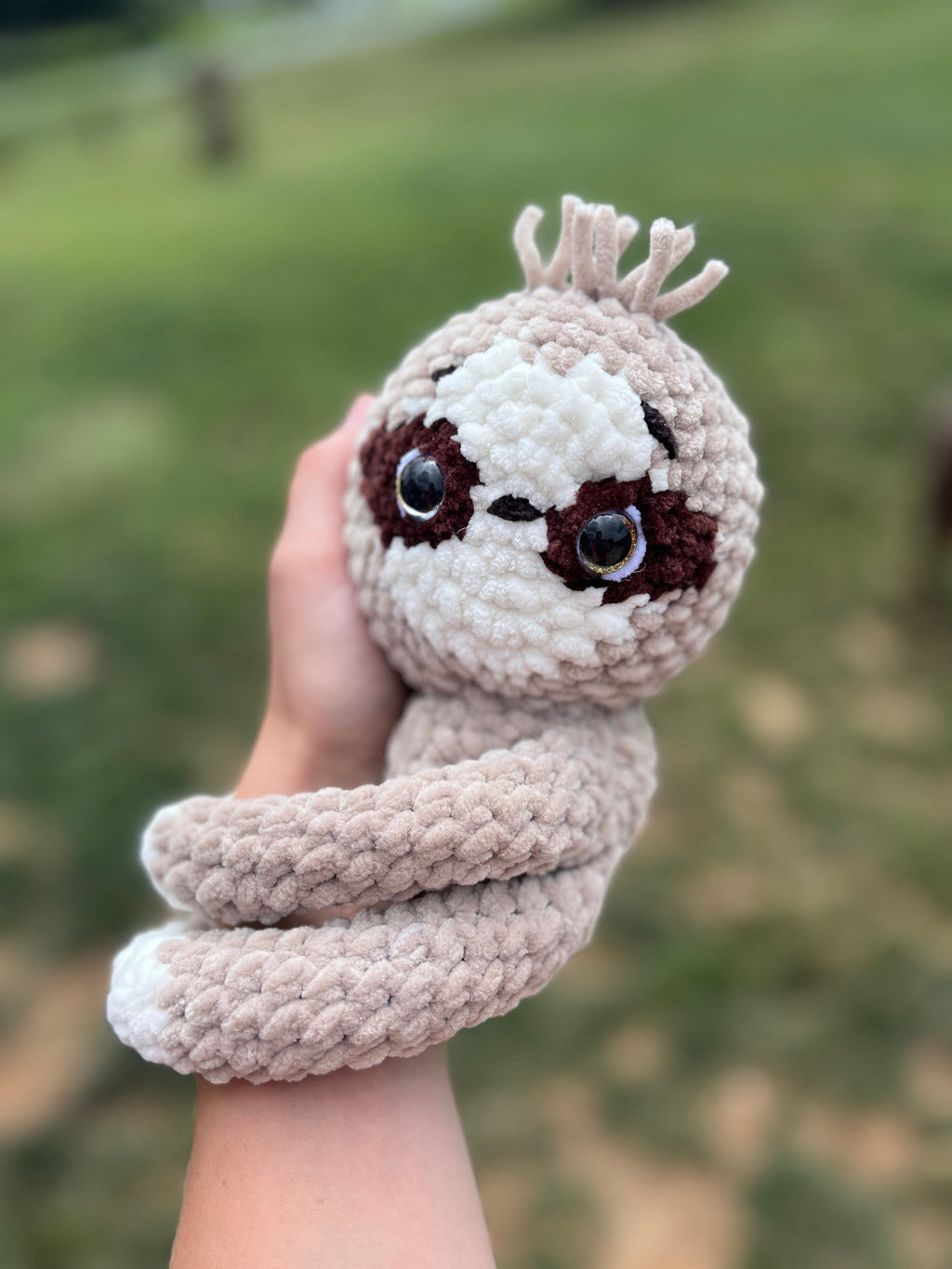 Sloth Handmade Crochet Plushie, Stuffed Amigurumi Gift