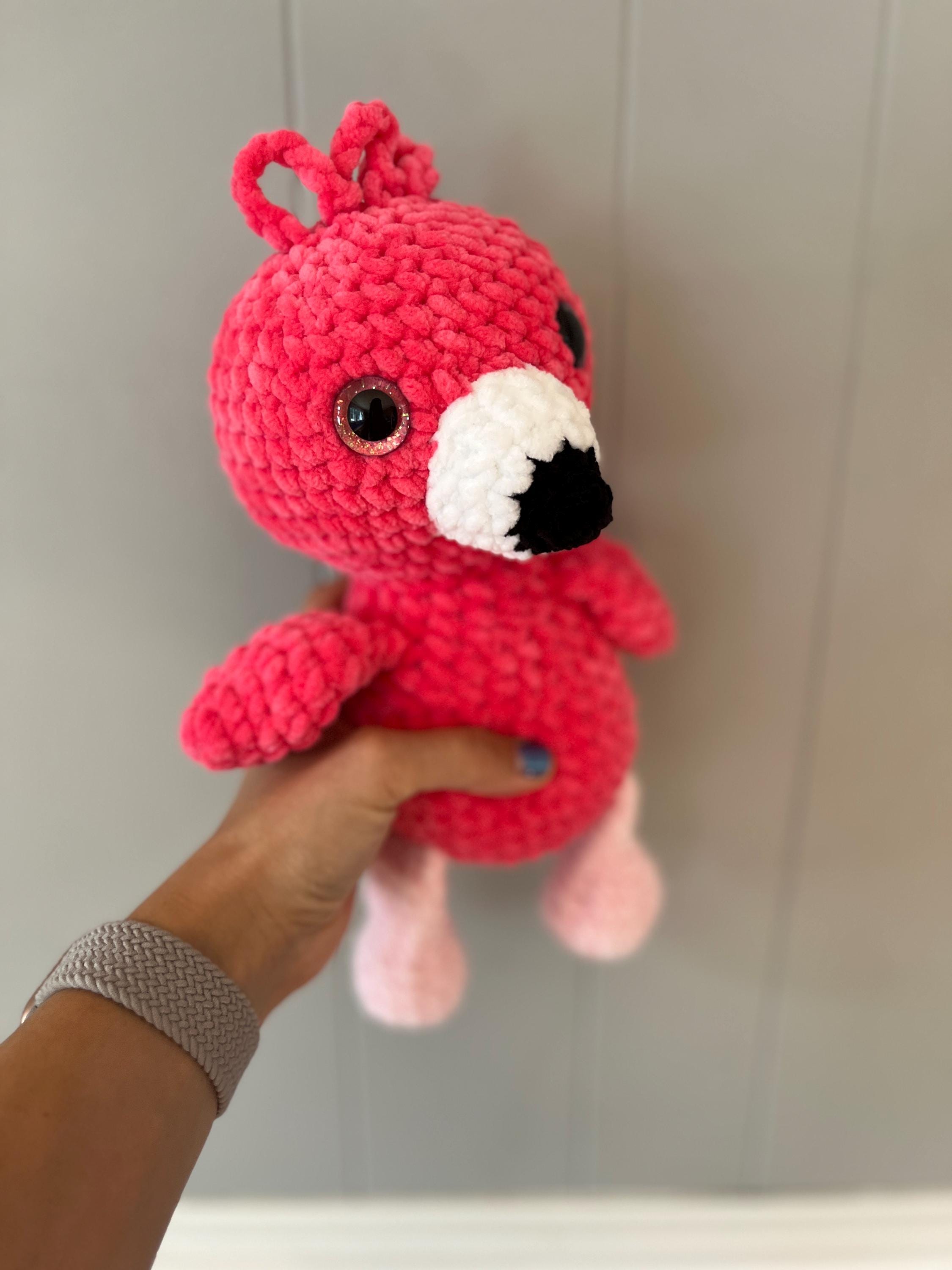 Flamingo Crochet Plushie, Soft Stuffed Amigurumi