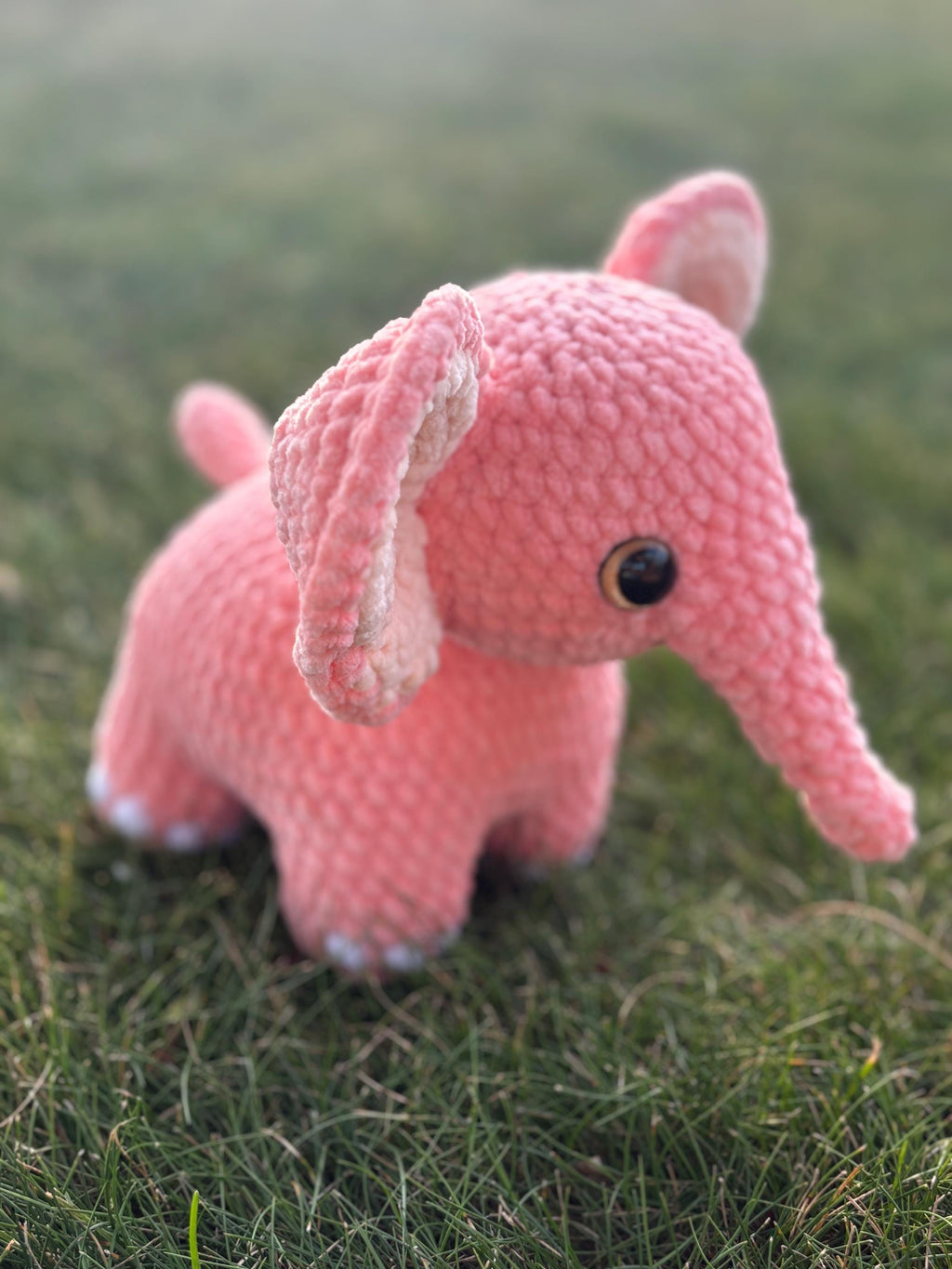 Elephant Crochet Plushie, Personalized Name Tag - Baby Shower Gift