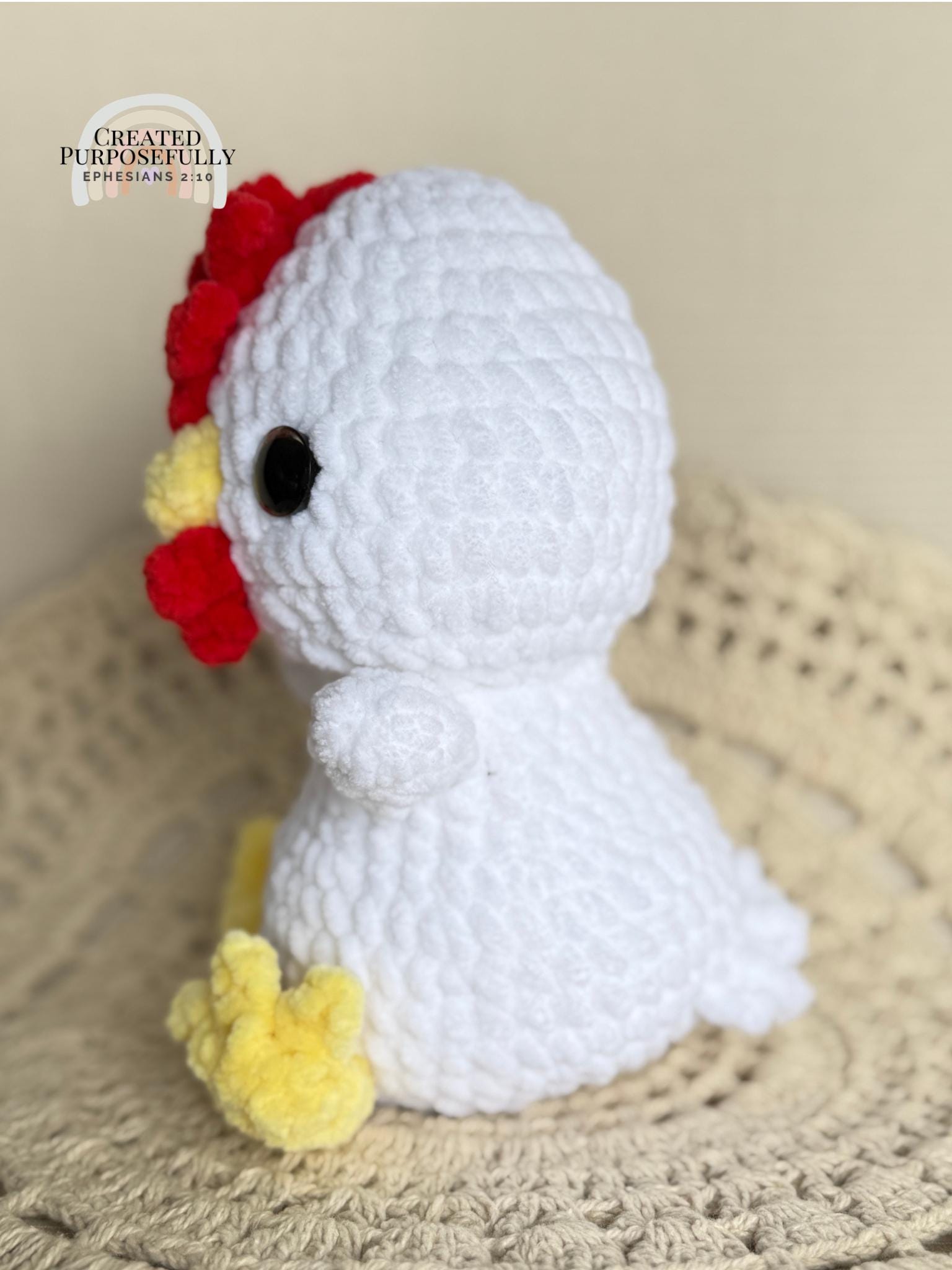 READY TO SHIP Color Crochet Plush Chicken, Stuffed Amigurumi