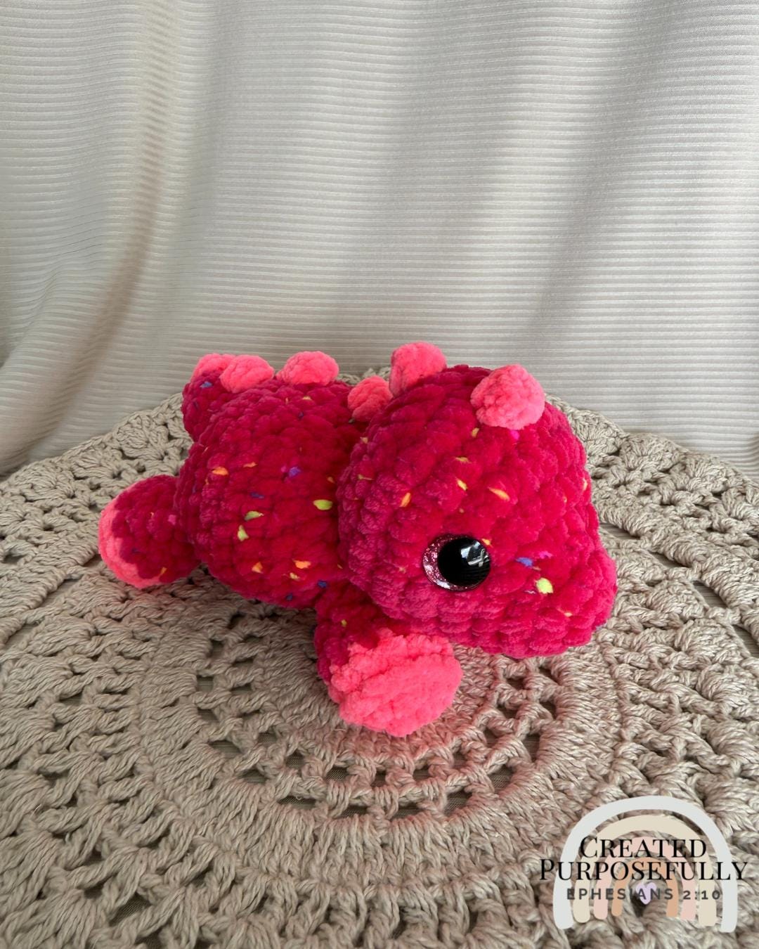 Crochet Mini Triceratops and Stegosaurus Dinosaur Amigurumi Pattern, Low Sew (Digital Download)